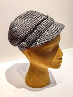 Houndstooth newsboy cap by Delux vintage style